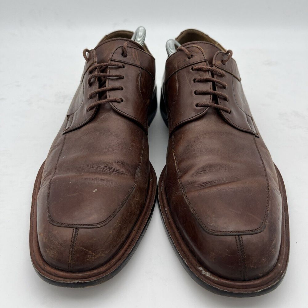 Mezlan Fiore Brown Leather Lace-Up Split Toe Apron Oxford Shoes Men's US 11 M - Picture 8 of 16